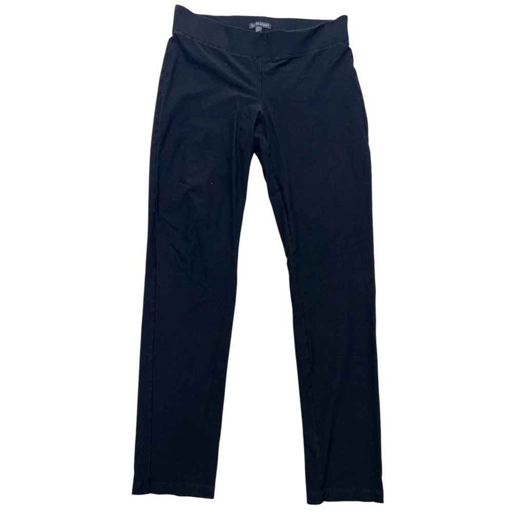 Eileen Fisher Pants Women XS Black Stretch Crepe Full Length Slim Capsule PullOn